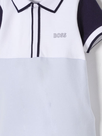 Boss Romper Kids Gnawed Blue