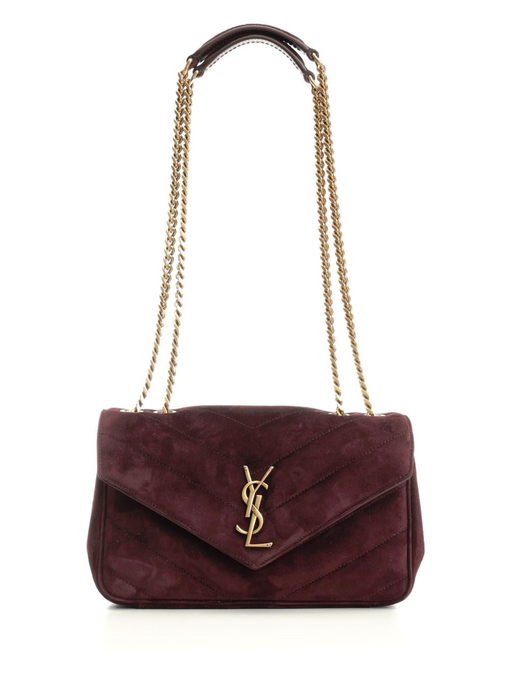 Saint Laurent Small "Loulou" Bag - Bordeaux