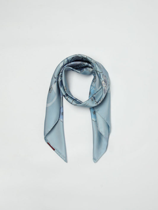 Gucci Neck Scarf Woman Gnawed Blue
