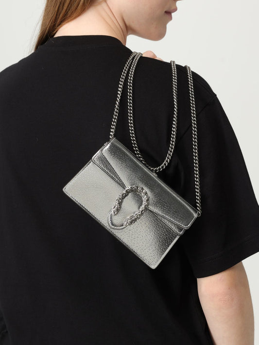 Gucci Shoulder Bag Woman Silver