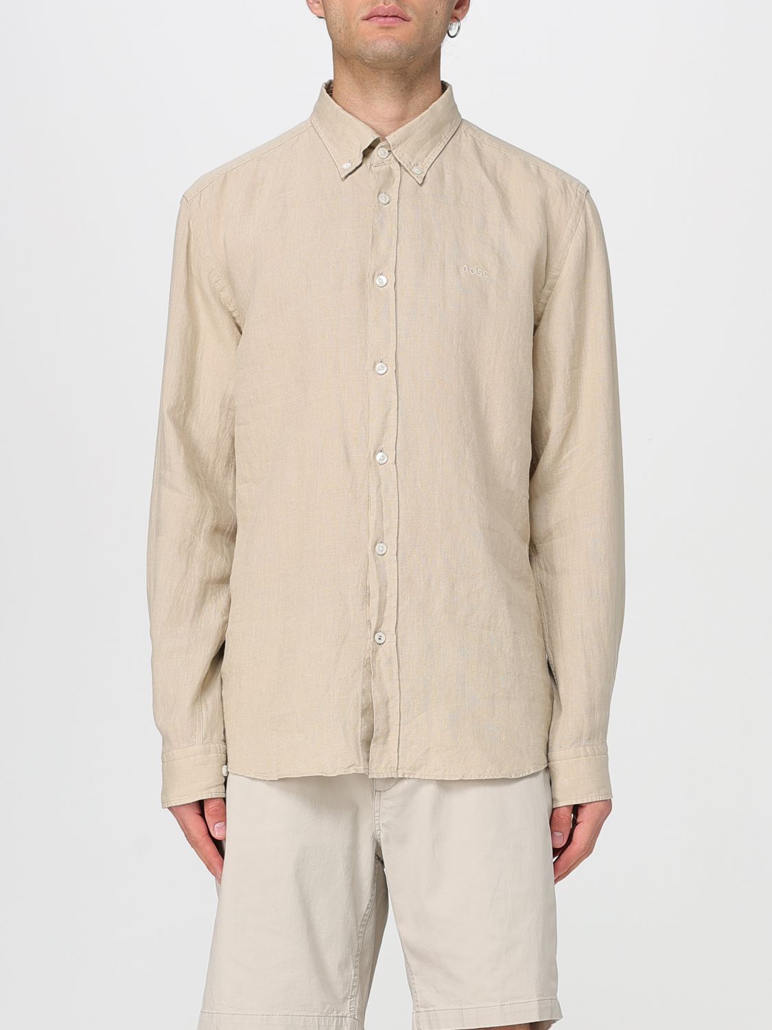 Boss Shirt Men Beige
