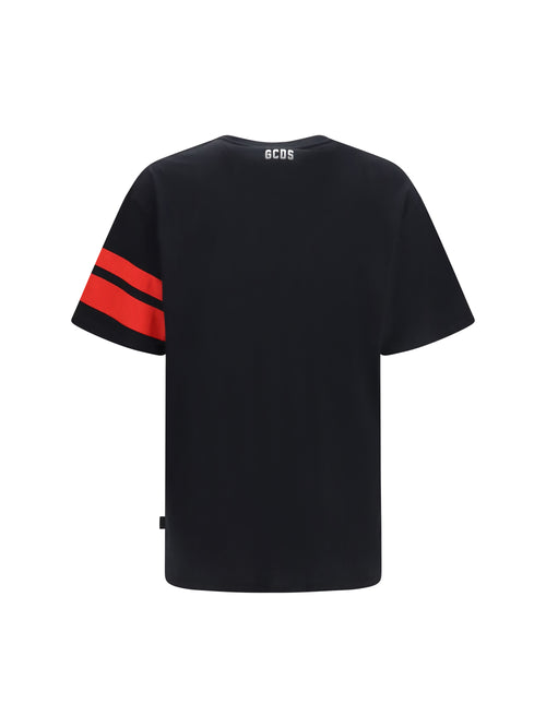 GCDS Regular logo T-shirt - Black/Red