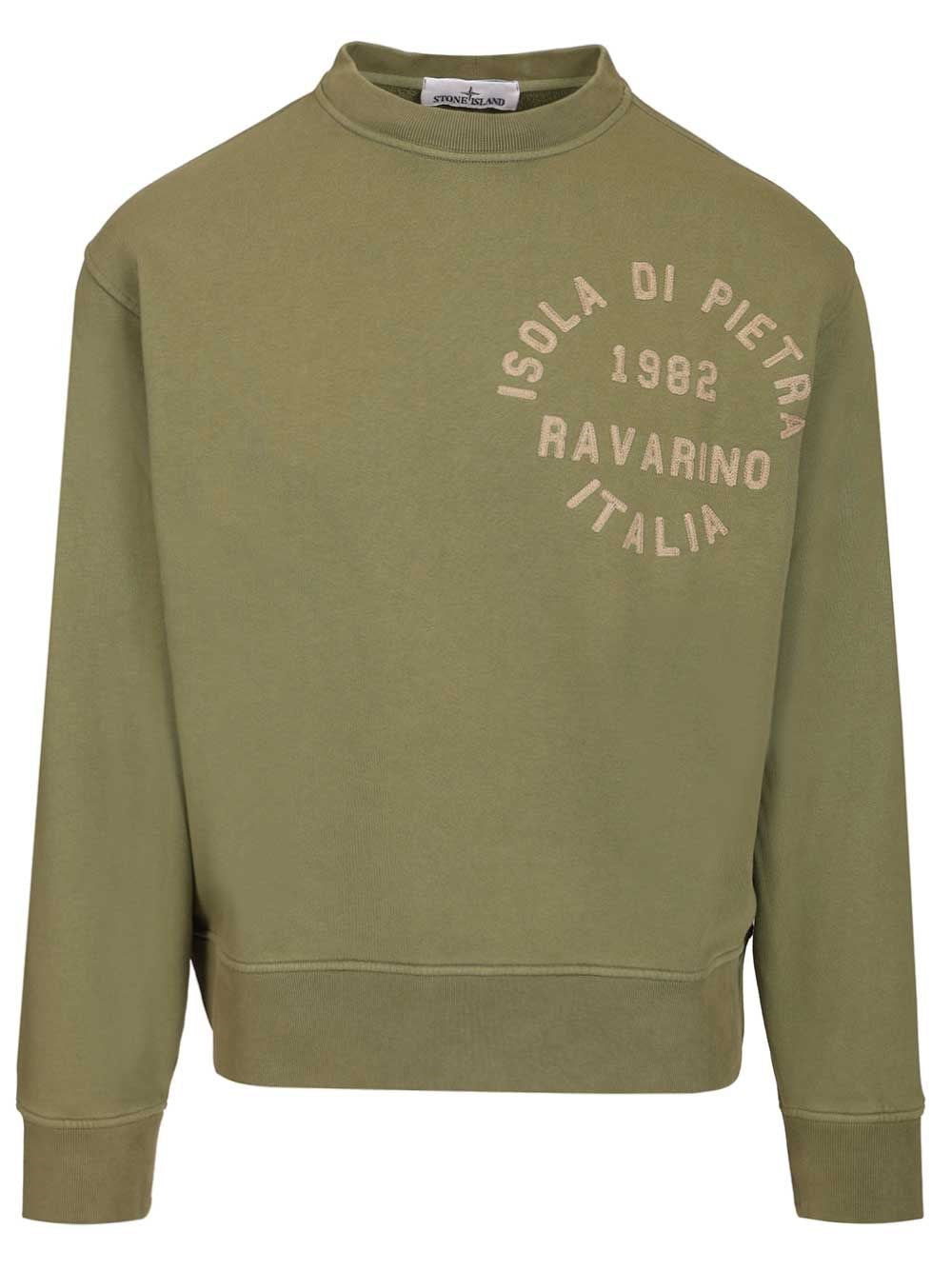 Stone Island Organic Cotton Crewneck Sweatshirt - Green