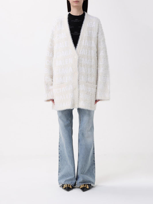 Balenciaga Cardigan Woman Yellow Cream