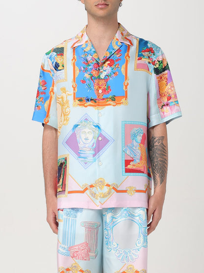 Versace Shirt Men Gnawed Blue