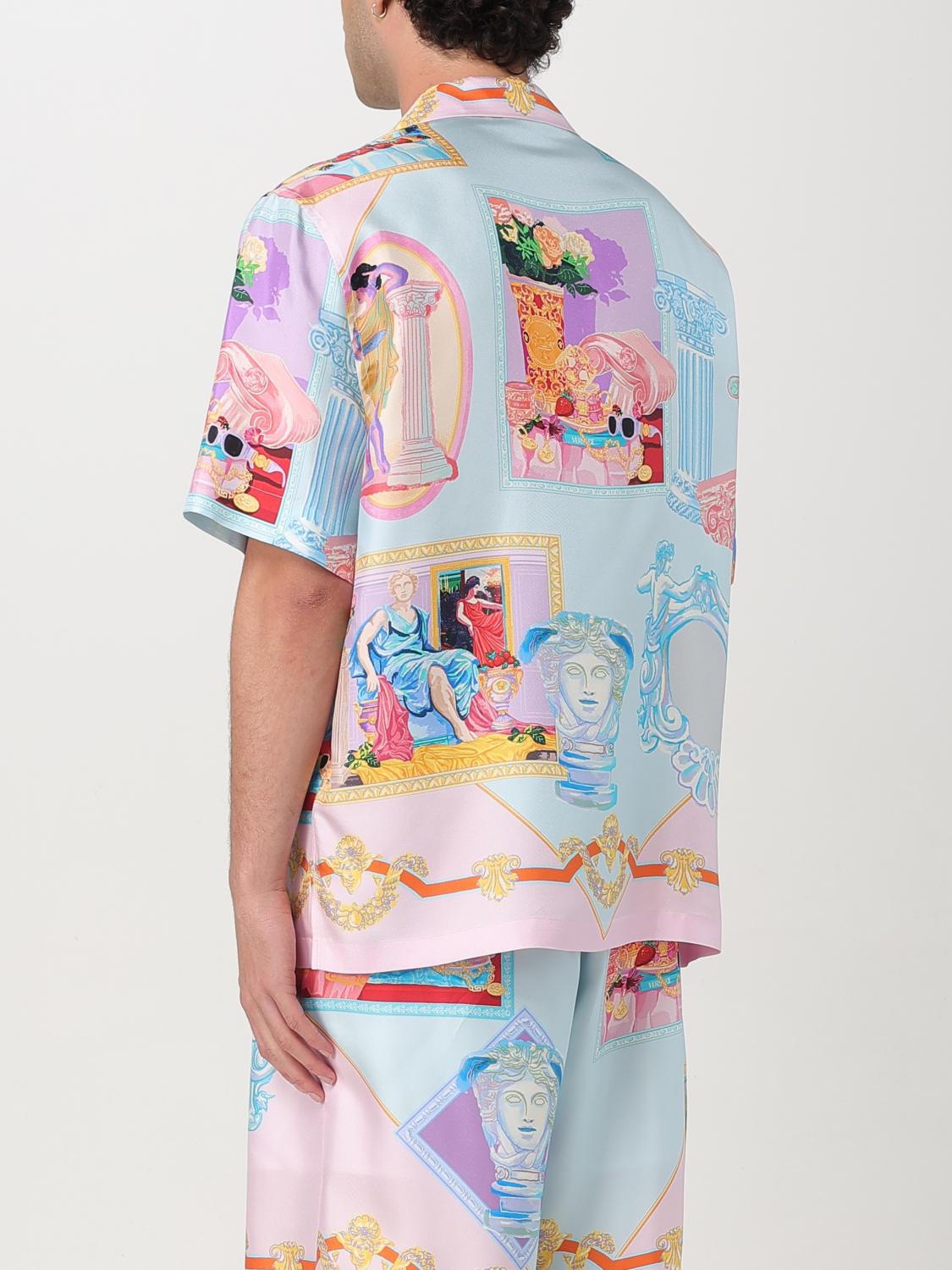 Versace Shirt Men Gnawed Blue