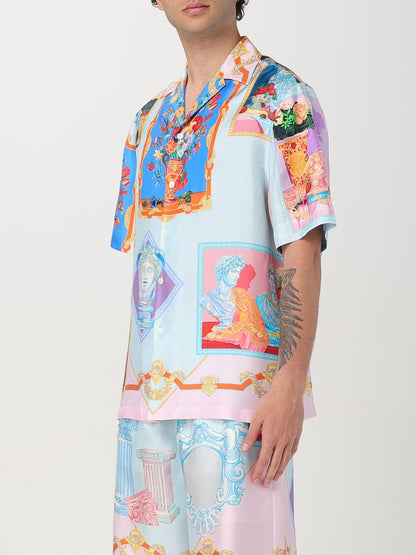 Versace Shirt Men Gnawed Blue