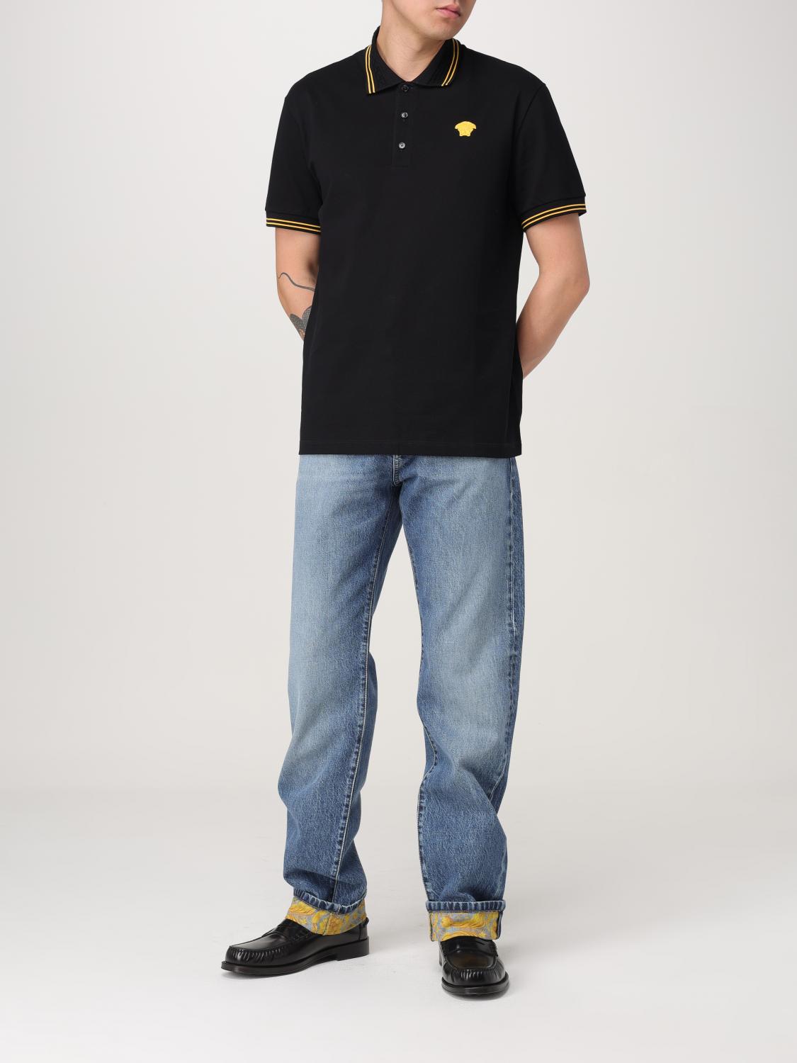 Versace Polo Shirt Men Black