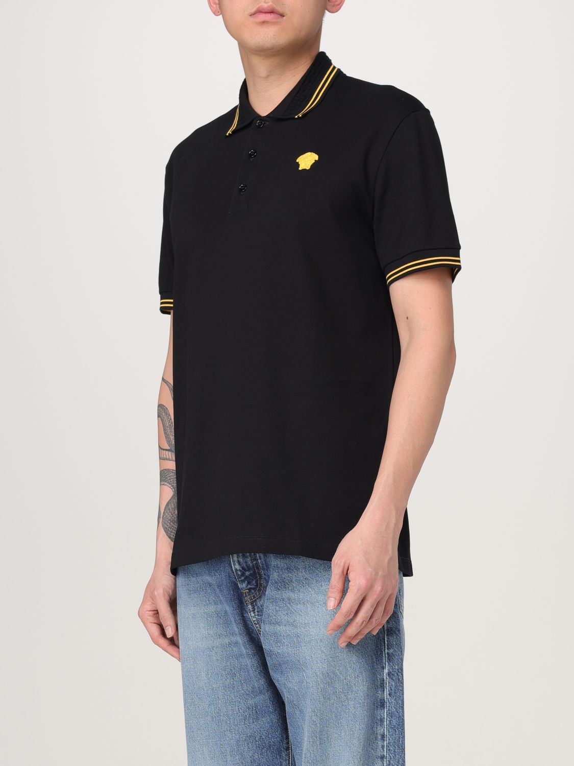 Versace Polo Shirt Men Black
