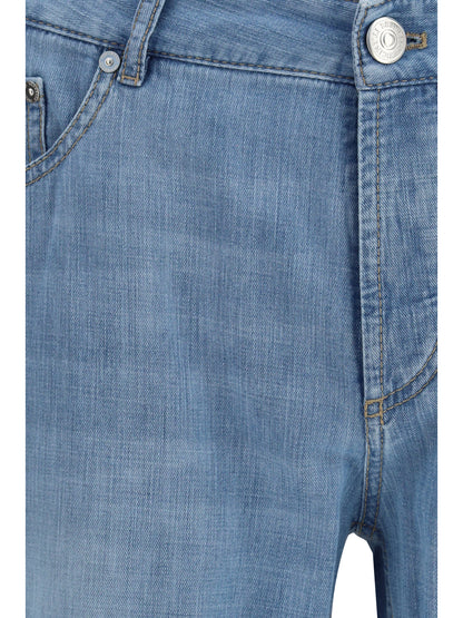 BRUNELLO CUCINELLI Jeans in cotton with distressed effect