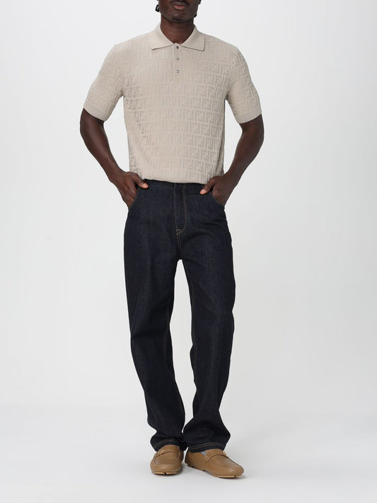 Fendi Polo Shirt Men Beige