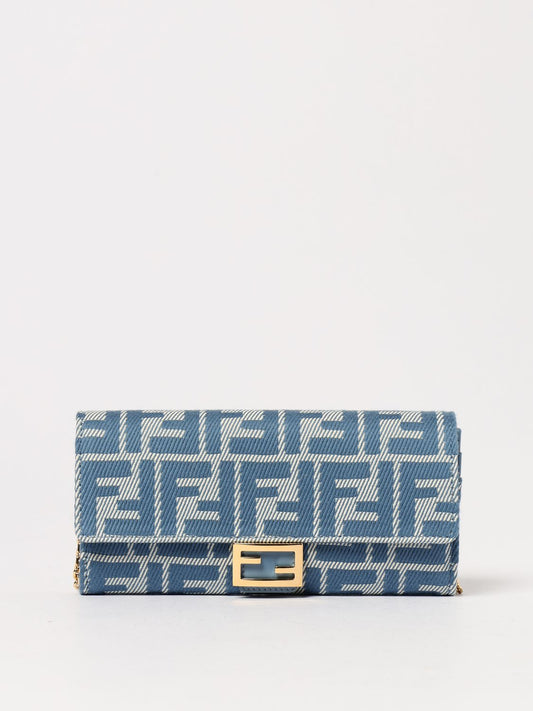 Fendi Wallet Woman Gnawed Blue
