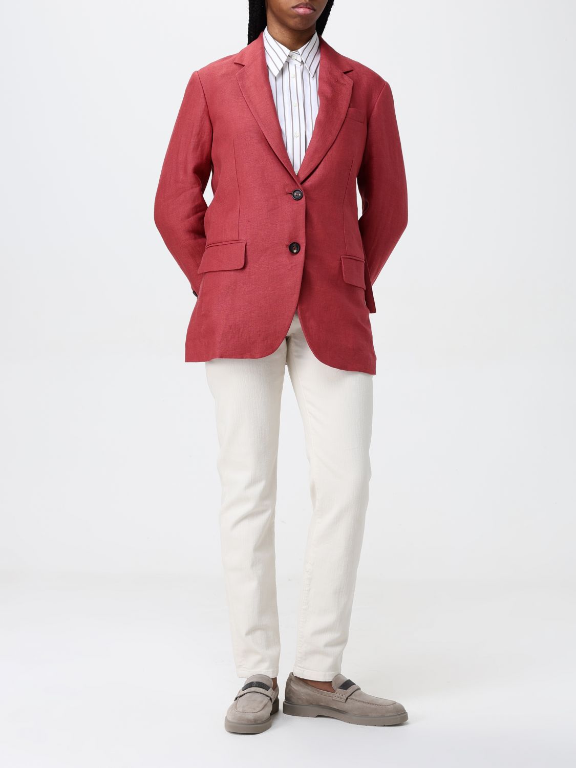 パンツ BRUNELLO CUCINELLI Woman Pants Yellow Cream MH137P5679 C8739 Brunello Cucinelli Pants Woman Yellow Cream – Modishus