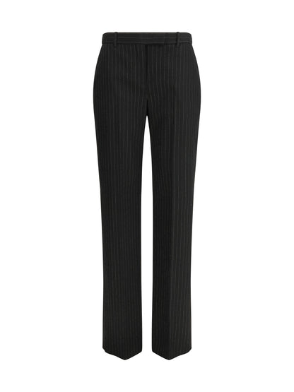 Alexander Mcqueen Pinstriped tailored Pants - Black/Gold