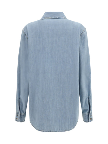 Bottega Veneta Sky Bleached oversize denim Shirt - Light Bleach