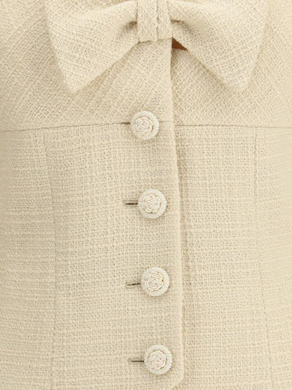 VALENTINO Short Jacket in Plain Wool Tweed