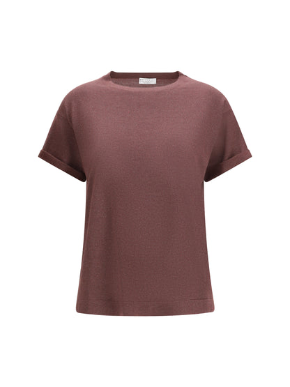 BRUNELLO CUCINELLI Cashmere glitter T-shirt