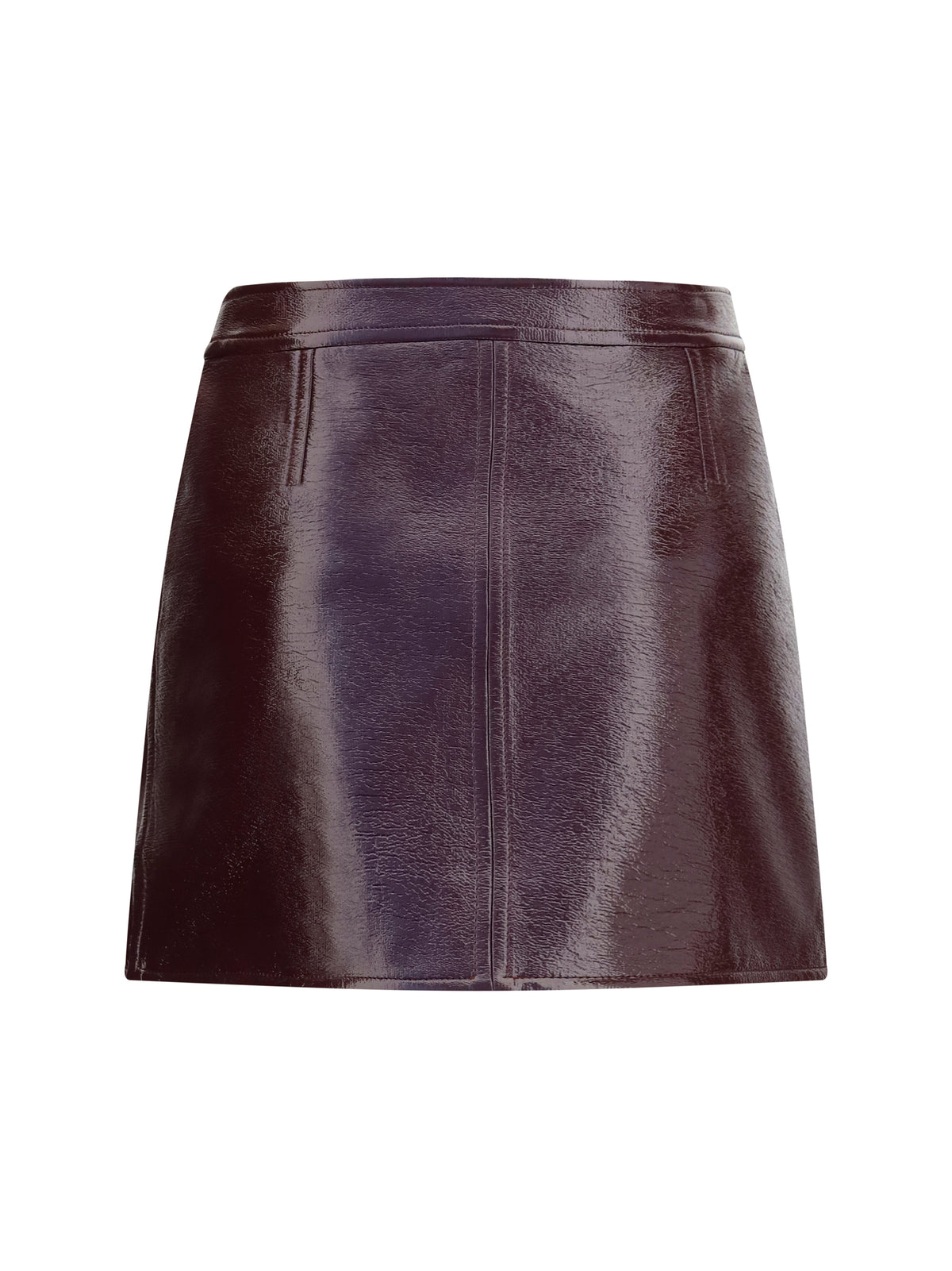Courrèges Vinyl mini Skirt - Burnt Red
