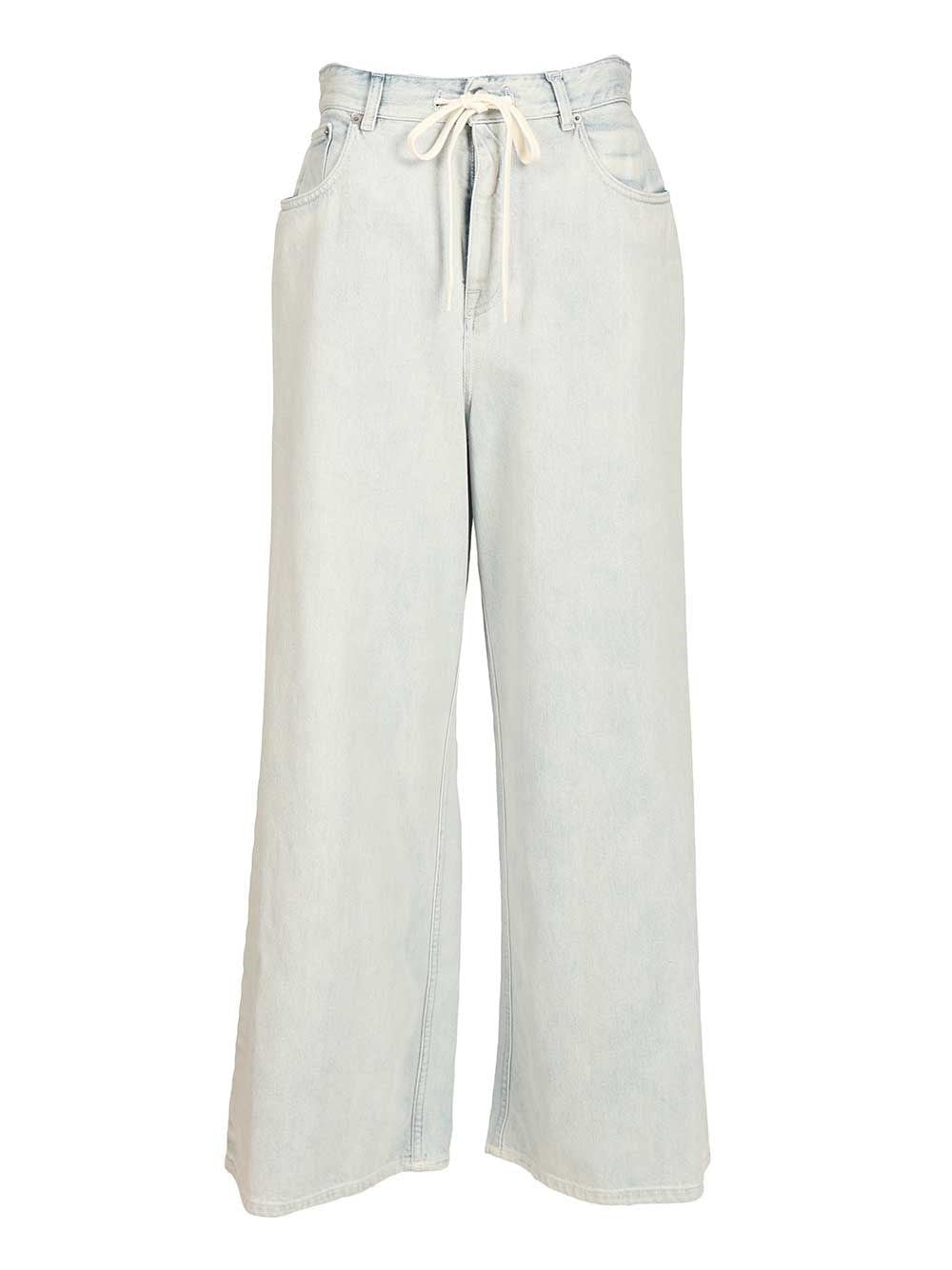 Mm6 Maison Margiela Wide Leg Jeans - Sky Blue