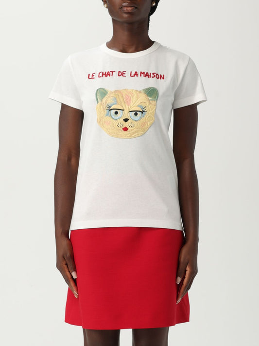 Valentino T Shirt Woman Yellow Cream