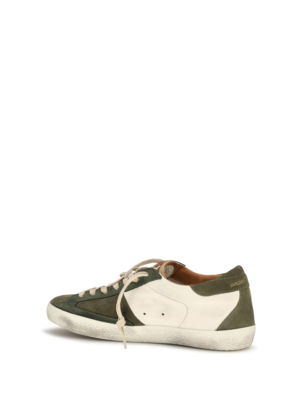 Golden Goose Super Star Sneakers - Olive Green/Cream/Ocher