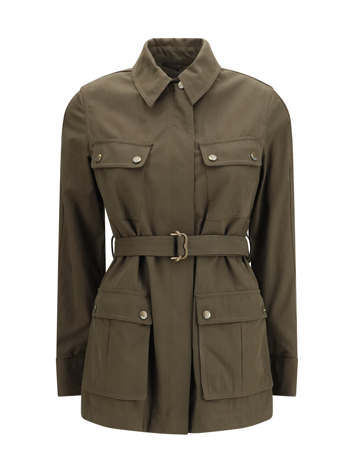 Burberry Gabardine Safari Jacket - Juniper