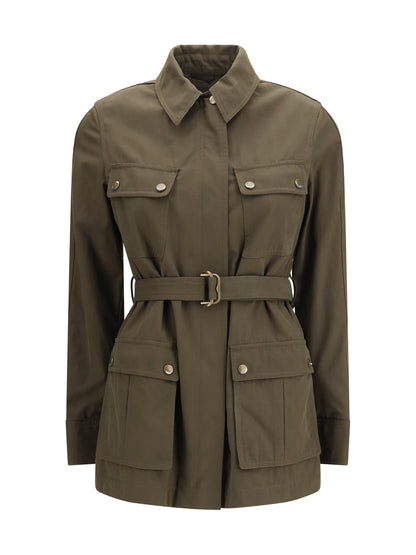 Burberry Gabardine Safari Jacket - Juniper