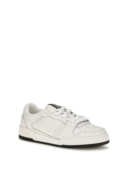 Fendi Match canvas and suede Sneakers - Uwhit+White Marr.Chi
