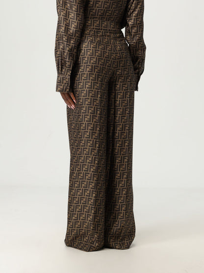 Fendi Pants Woman Tobacco