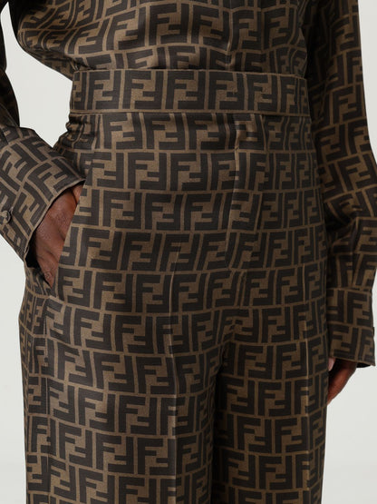 Fendi Pants Woman Tobacco