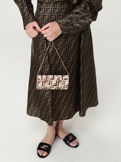 Fendi Shoulder Bag Woman Beige