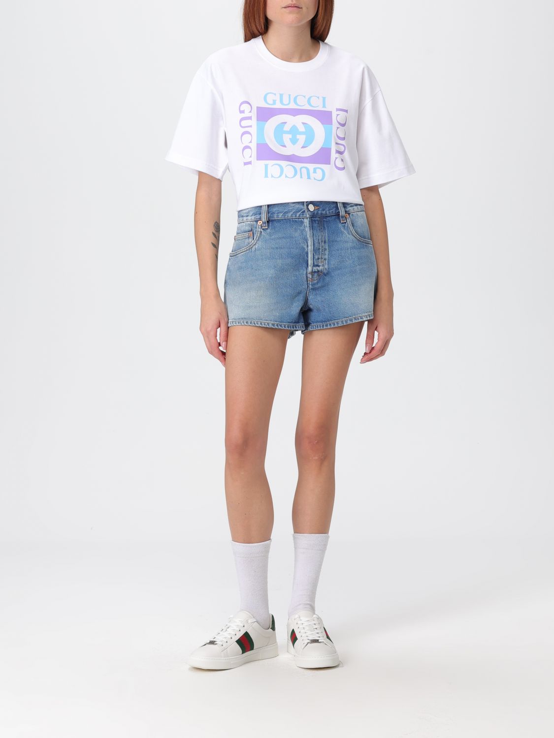 Gucci SOFT COTTON JERSEY T-SHIRT WITH PRINT