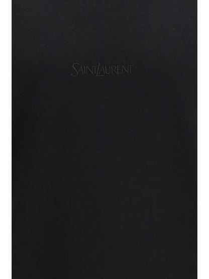 SAINT LAURENT Cotton jersey T-shirt with embroidered logo