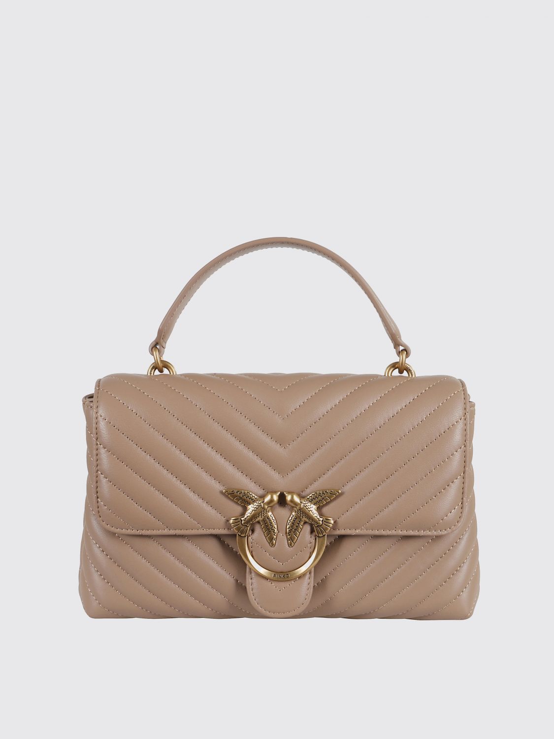 Pinko Crossbody Bags Woman Beige