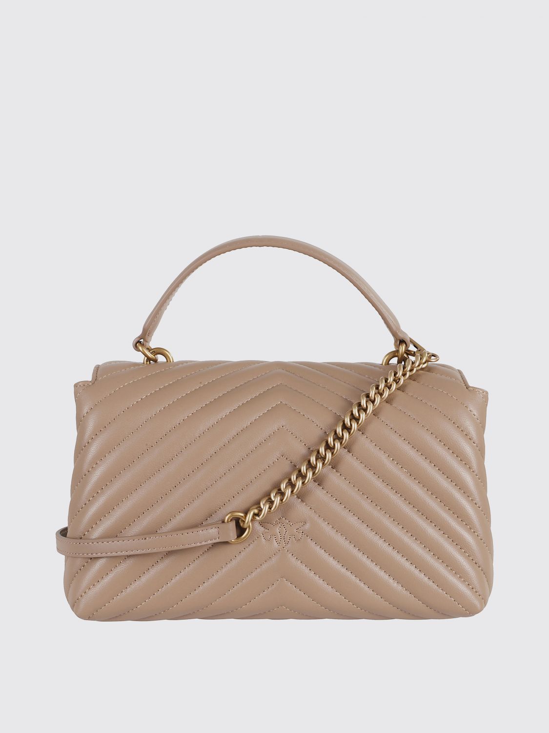 Pinko Crossbody Bags Woman Beige