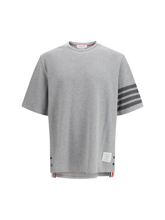 THOM BROWNE Textured cotton piqué T-shirt