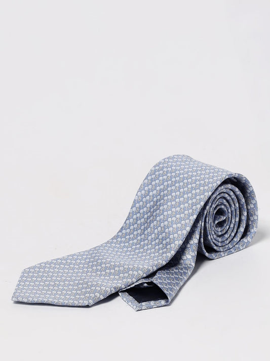 Ferragamo Tie Men Gnawed Blue