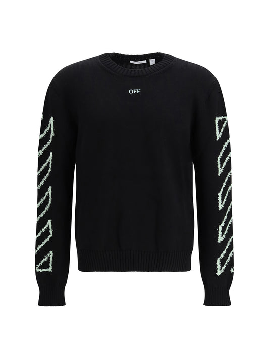 OFF-WHITE Diagonal Arrow Fuzzy Sweater