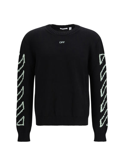 OFF-WHITE Diagonal Arrow Fuzzy Sweater