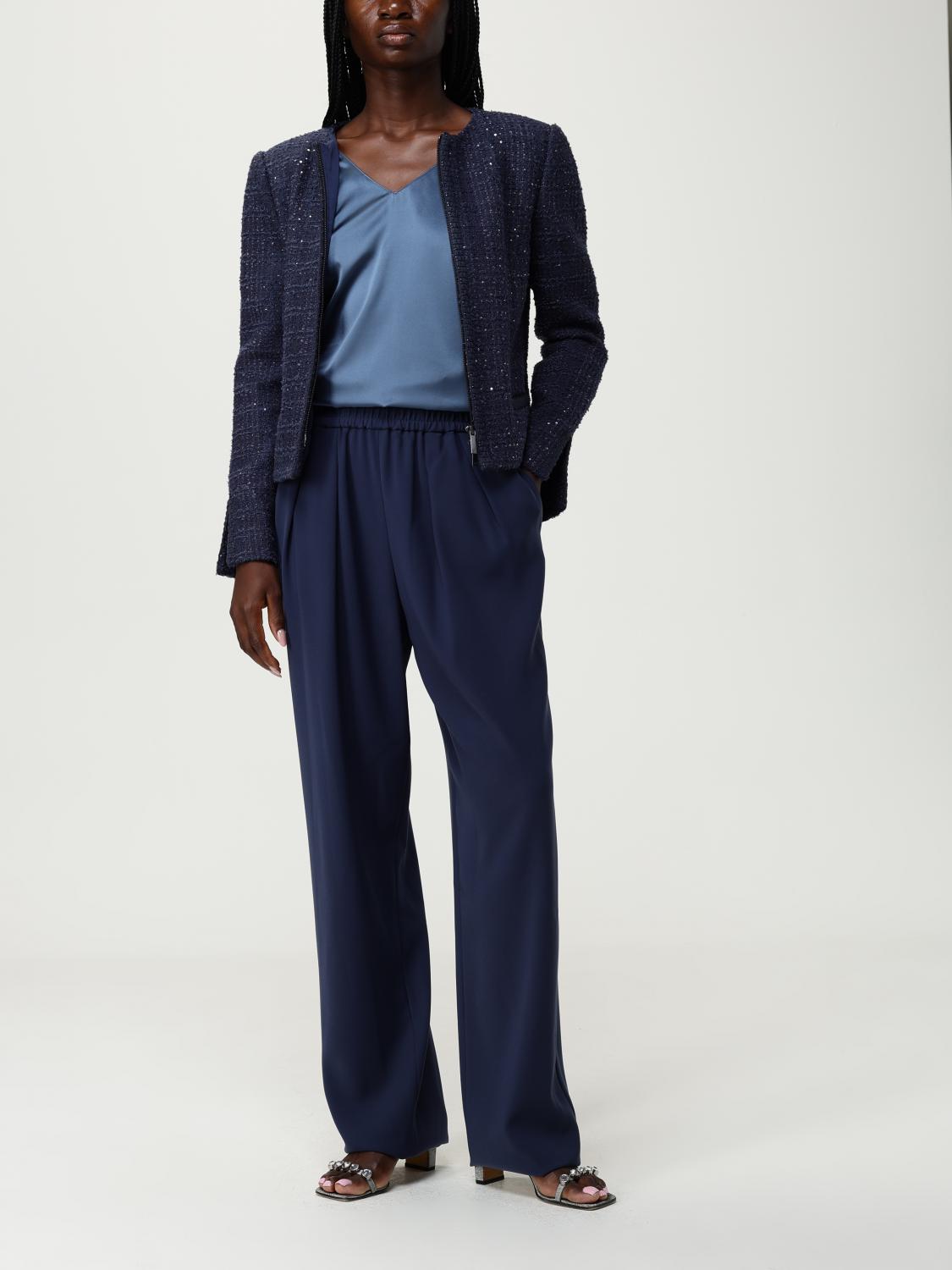 パンツ EMPORIO ARMANI Woman Pants Blue EW001509 AF10206 UB092 Emporio Armani Pants Woman Blue – Modishus