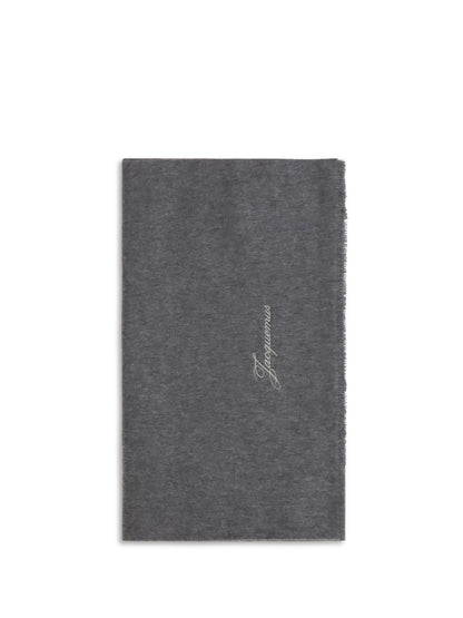 Jacquemus Tailleur wool Scarf - Dark Grey