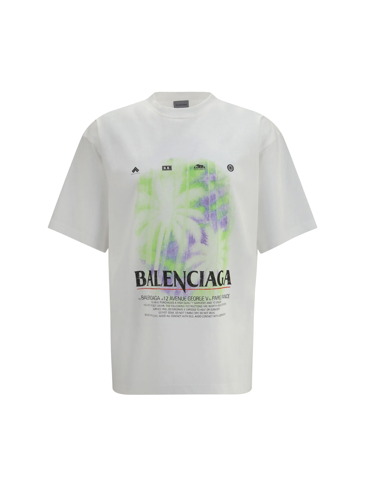Balenciaga Printed cotton T-shirt - Full White