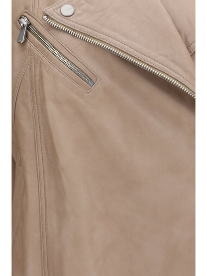 PINKO Leather biker Jacket