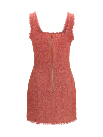 BALMAIN Short tweed Dress with two pockets