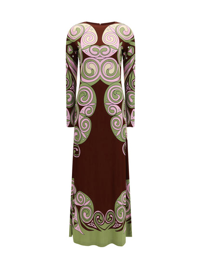 La Double J Fitted A line Dress - Kells Swirl Placée