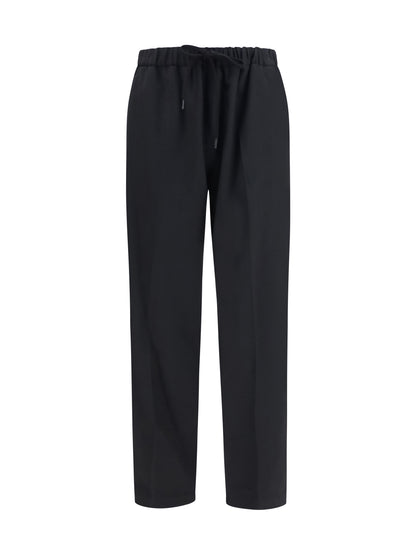 MM6 Maison Margiela Drawstring straight-leg Pants - Black