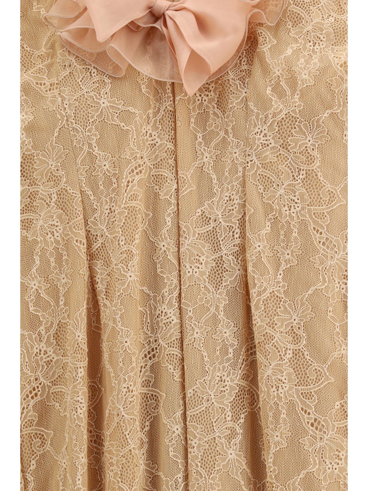 Alessandra Rich Stretch lace evening Dress - Nude