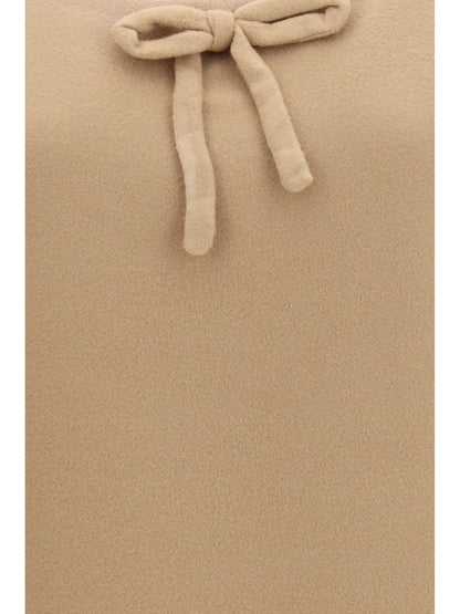 Miu Miu Waxed double wool Dress - Hazelnut