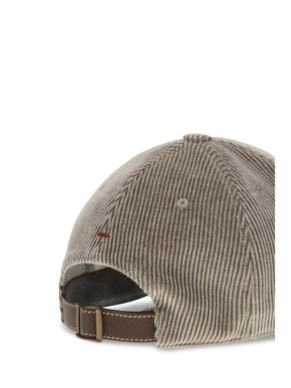 Brunello Cucinelli Ribbed Baseball Cap - Granite