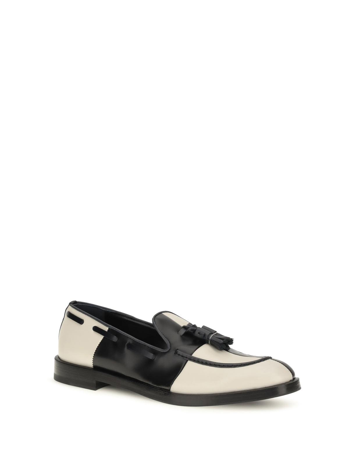Fratelli Rossetti Brera Damier bicolor leather Loafers - Black